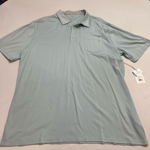 NWT Free Fly UPF 50 Flats Blue Bamboo Heritage Polo Size XXXL New - Picture 1 of 8